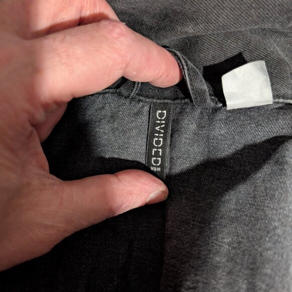 H&M Black Denim Highly Customized Jacket "WOW" Size XS - Picture 13 of 15